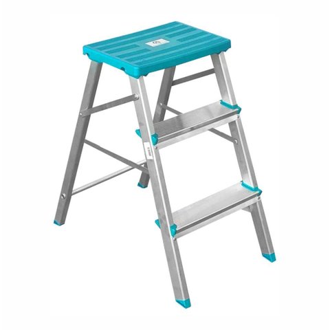 Banqueta Escada Doméstica 3 Degraus Alumínio Gibafér
