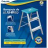 Banqueta Escada Doméstica 3 Degraus Alumínio Gibafér - 4