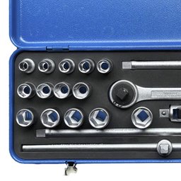 Jogo de Soquete Sextavado de 10 À 32 Mm e Acessórios Encaixe de 1/2" com 25 Peças - Gedore 015503 - 2