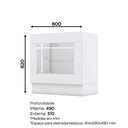 Ver imagem 2 de Balcão Modulado 80cm para Forno de Embutir Henn (sem Tampo)