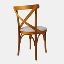 Ver imagem 5 de Cadeira de Madeira X Luxemburgo Debrum Cor Mel Estofado Facto Bege Acinzentado