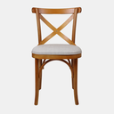 Ver imagem 3 de Cadeira de Madeira X Luxemburgo Debrum Cor Mel Estofado Facto Bege Acinzentado