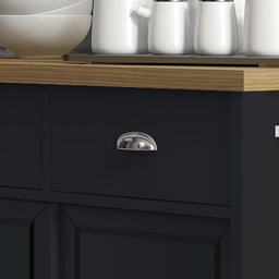 Aparador Buffet Ditália 2 Gavetas 2 Portas BA-145 Preto - 8
