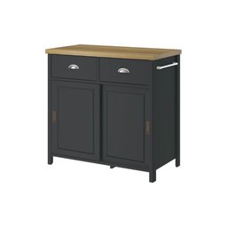 Aparador Buffet Ditália 2 Gavetas 2 Portas BA-145 Preto - 1