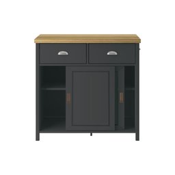 Aparador Buffet Ditália 2 Gavetas 2 Portas BA-145 Preto - 7