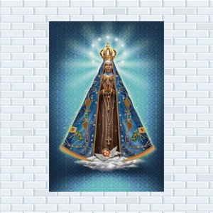 Placa Decorativa MDF Nossa Senhora Aparecida Tamanho 20x27cm