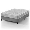 Ver imagem 1 de Cama Box Casal Cinza + Colchão Espuma D33 Zidi Hanover Orthopedic 138x188x61cm