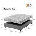 Ver imagem 4 de Cama Box Casal Cinza + Colchão Espuma D33 Zidi Hanover Orthopedic 138x188x61cm