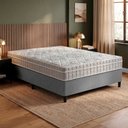 Ver imagem 2 de Cama Box Casal Cinza + Colchão Espuma D33 Zidi Hanover Orthopedic 138x188x61cm
