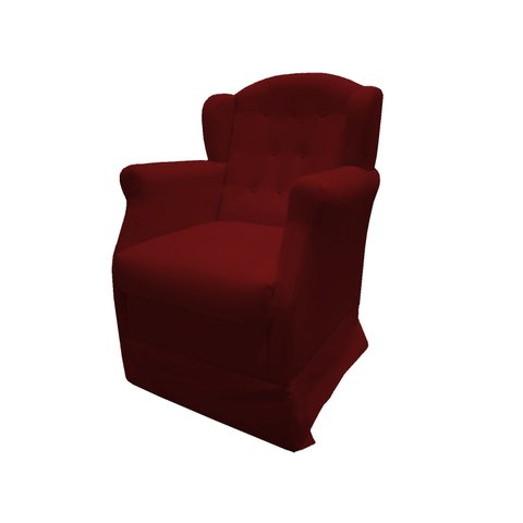 Poltrona Cadeira De Amamentação Com Balanço Manu Suede Marsala Ms Decor