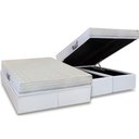 Ver imagem 1 de Cama Box Baú Queen: Colchão Anatômico Herval D28 / AG65 Frontier + Base CRC Courano White(158x198