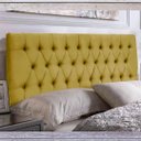 Ver imagem 2 de Painel Cabeceira Dubai para cama box-1,28 Mt-Suede Amarelo