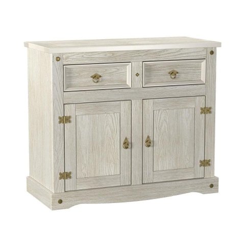 Aparador Buffet Elliottiis Clássico 2 Portas 2 Gavetas 104cm Branco Elliottiis do Brasil
