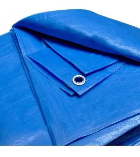 Lona Plástica Encerado 7x5m Azul Multiuso Impermeável 70g/m² - 8
