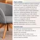 Ver mais imagens de Poltrona Giratória Linho Premium Base Madeira Maciça Maya