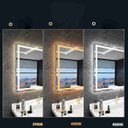 Ver imagem 7 de Espelho Quadrado Moderno Jateado LED 3 Cores 80x80 cm Touch
