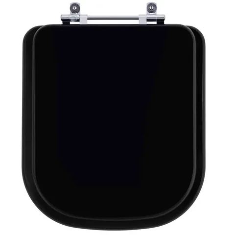 Assento Sanitário Poliéster Axis Preto para vaso Deca