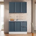 Ver imagem 1 de Cozinha Modulada Compacta Americana 2 Peças com Balcão 2 Portas 2 Gavetas Pia Unna Yescasa