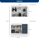Ver imagem 3 de Cozinha Modulada Compacta Americana 2 Peças com Balcão 2 Portas 2 Gavetas Pia Unna Yescasa