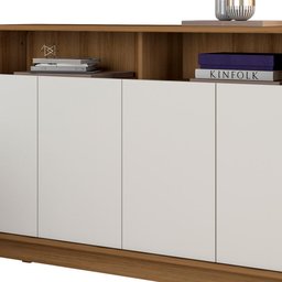 Buffet Aparador Retrô 4 Portas Eccos Nature/Off White - 7