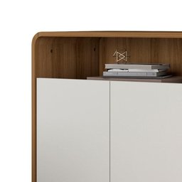 Buffet Aparador Retrô 4 Portas Eccos Nature/Off White - 5