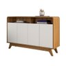 Buffet Aparador Retrô 4 Portas Eccos Nature/Off White - 8