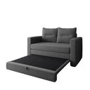 Ver imagem 1 de Sofá Cama 2 Lugares Casal 1,50 Mts Bouclê Luma Matrix Cor:linho Chumbo