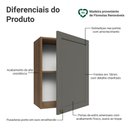 Ver imagem 3 de Armário Aéreo 50cm 1 Porta Rustic/cinza Vik Madesa