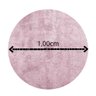 Tapete Redondo 1,00m Quarto Sala Escritório Pelo Macio.:rosa - 3