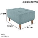 Ver imagem 3 de Puff para Sala 62 Cm Piva Tecido Boucle F495 Azul Milani Store