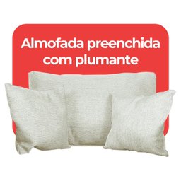 Poltrona Sofa Benny Linho Bege com Almofada Base de Madeira Castanho - Arkell - 5