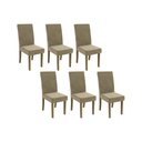 Ver imagem 1 de Cadeira de Cozinha 2cad131fr Kit 6 Un Freijo/suede Deluxe Bege - Kappesberg