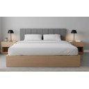 Ver imagem 1 de Cabeceira Queen Modulada Estofada para Cama Box 20cm X 45cm - Courino Cinza