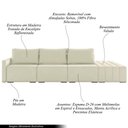 Ver imagem 5 de Sofá Ilha Modulado Milos 342cm Puff Lateral Veludo Bege G33 - Gran Belo