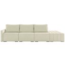 Ver imagem 7 de Sofá Ilha Modulado Milos 342cm Puff Lateral Veludo Bege G33 - Gran Belo