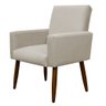 Kit 4 Poltronas Decorativa Sala e Quarto Nina Suede Herrero:bege - 3