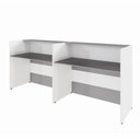Ver imagem 4 de Balcões para Recepção Atendimento Escritório 240 Cm F5 Cor:cinza Sagrado com Branco