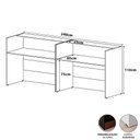 Ver imagem 3 de Balcões para Recepção Atendimento Escritório 240 Cm F5 Cor:cinza Sagrado com Branco