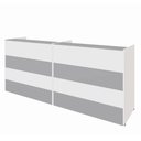 Ver imagem 2 de Balcões para Recepção Atendimento Escritório 240 Cm F5 Cor:cinza Sagrado com Branco