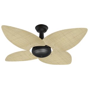 Ventilador de Teto Office Jet Aspen Venti-Delta Preto Rattan Natural 220V