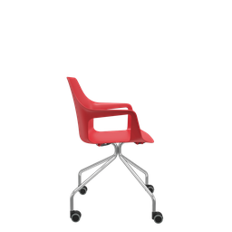 Cadeira Vesper Giratória Estrutura Cromada 4 Pés com Braços Fixos - 2