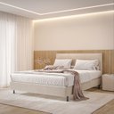 Ver imagem 2 de Cama Casal One Com Cabeceira Moderna Robusta Com Pé Eucalipto