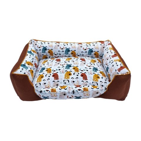 Caminha para Cachorro Retangular Caramelo 100% Algodão Duz Pets - Espaço e Conforto para Esticar:m
