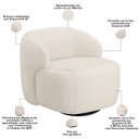 Ver imagem 5 de Sofá 4 Lugares Curvo Orgânico com 02 Poltronas para Sala Living 280cm Barolo L06 Linho Mescla - Lyam