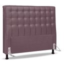 Ver imagem 1 de Cabeceira Cama Box Casal Queen Size Ciara 160cm Botonê com Frame Veludo Rosê - Abmaza
