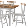 Mesa de Jantar Udine com 4 Cadeiras Branco e Natural 160x80 - 5