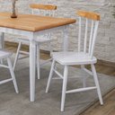 Ver imagem 3 de Mesa de Jantar Udine com 4 Cadeiras Branco e Natural 160x80