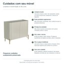 Ver imagem 4 de Buffet Bend 99 cm Porta Frisada Incolar Luna com Pé Dourado