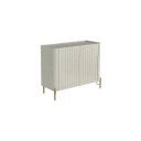Ver imagem 2 de Buffet Bend 99 cm Porta Frisada Incolar Luna com Pé Dourado