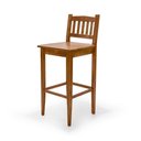 Ver imagem 2 de Kit 2 Banquetas Gourmet Rústica para Restaurantes em Madeira Maciça Bh - Natural - Bege